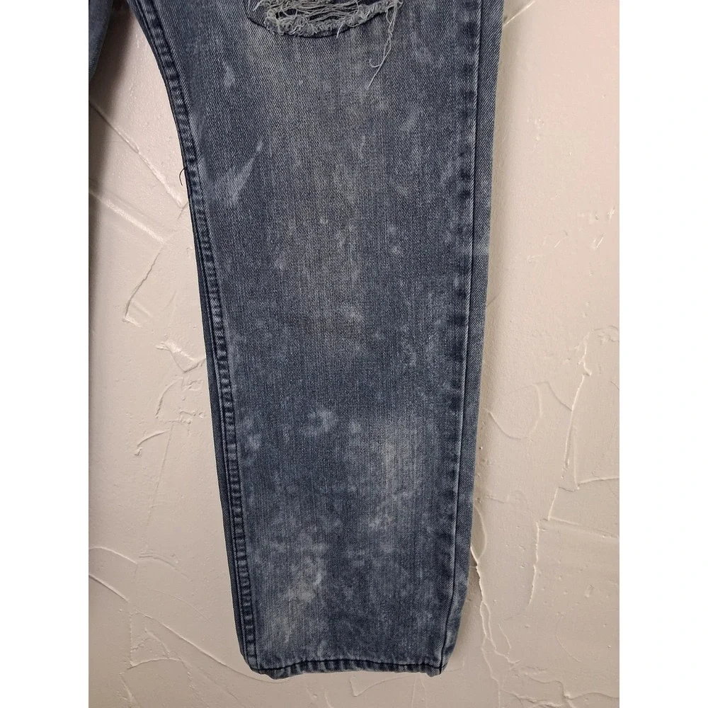 Vintage Y2K Rocawear Jeans Size 36 Straight‎ Distressed Patched Bleached Grunge